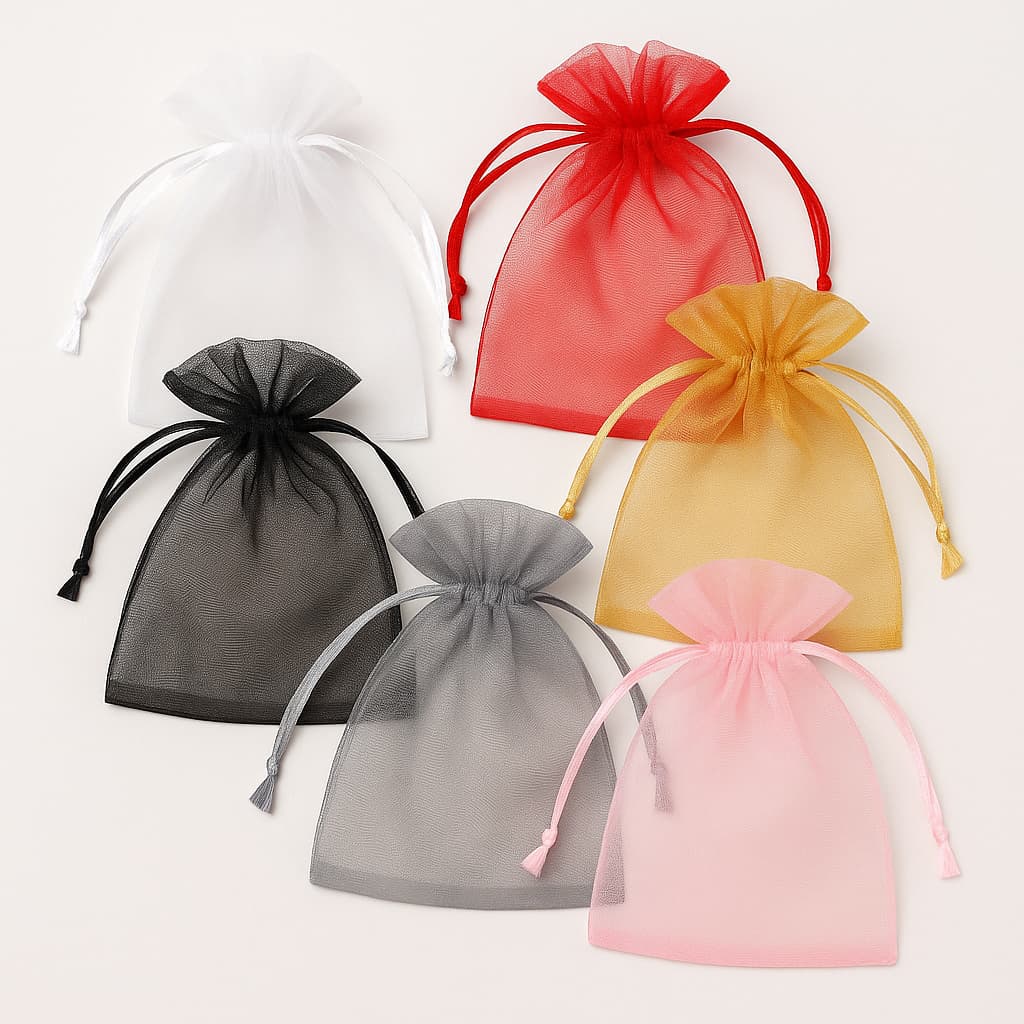 50 ou 100 Saquinho Organza Tule 7x9 9x12 10x15 13x18 17x23 20x30 Festa Casamento