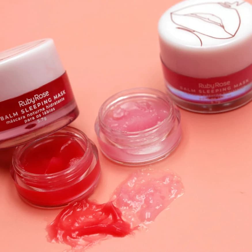 Balm Lip Labial Máscara Hidratante Noturna Ruby Rose, Sleeping Mask Maquiagem