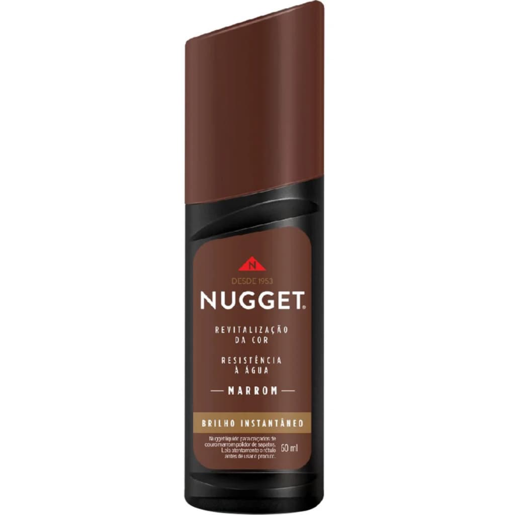 Nugget Polidor Para Sapato e Tênis Marrom 60ml – Graxa Líquida