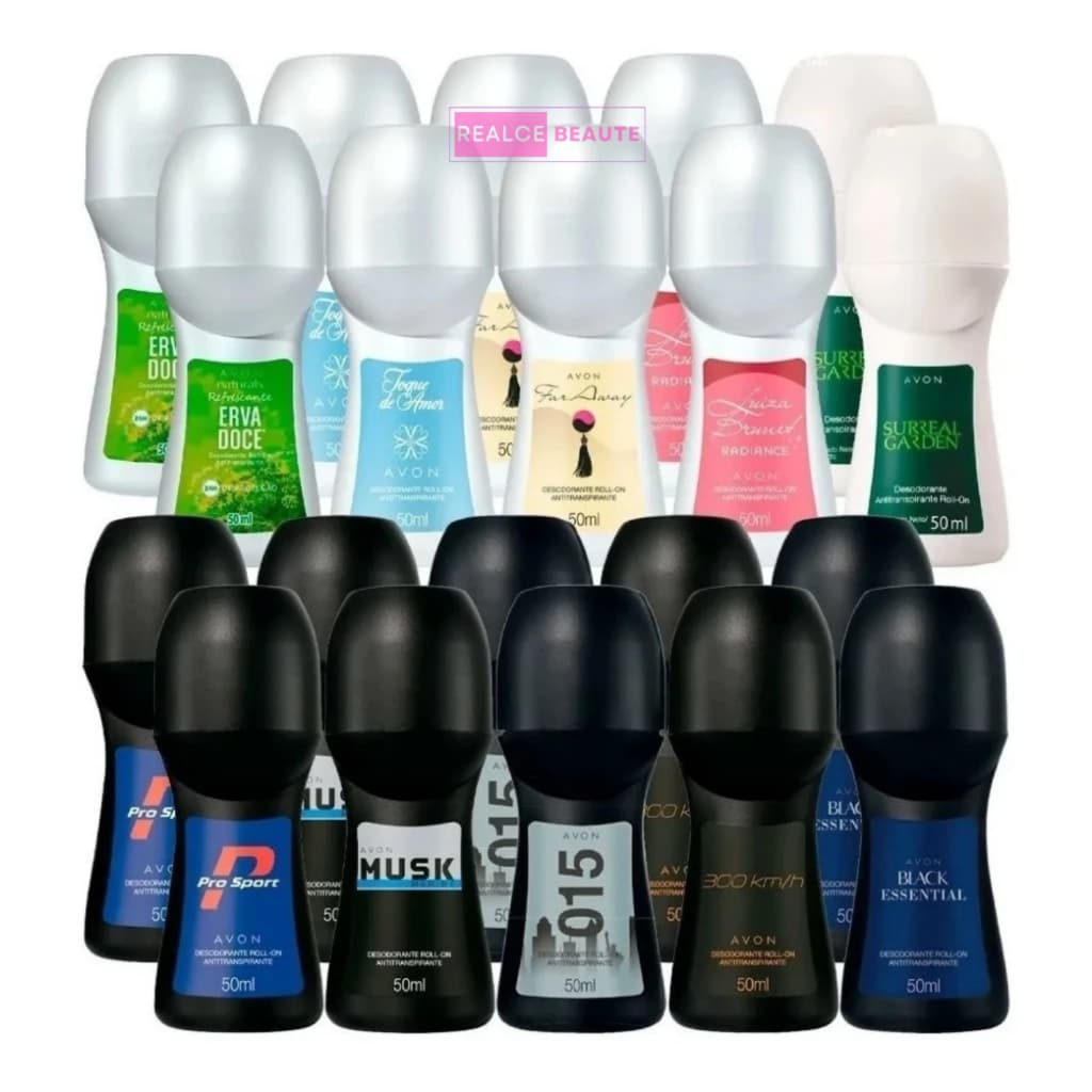 Kit Desodorantes Sortidos Feminino ou Masculino Avon Roll On