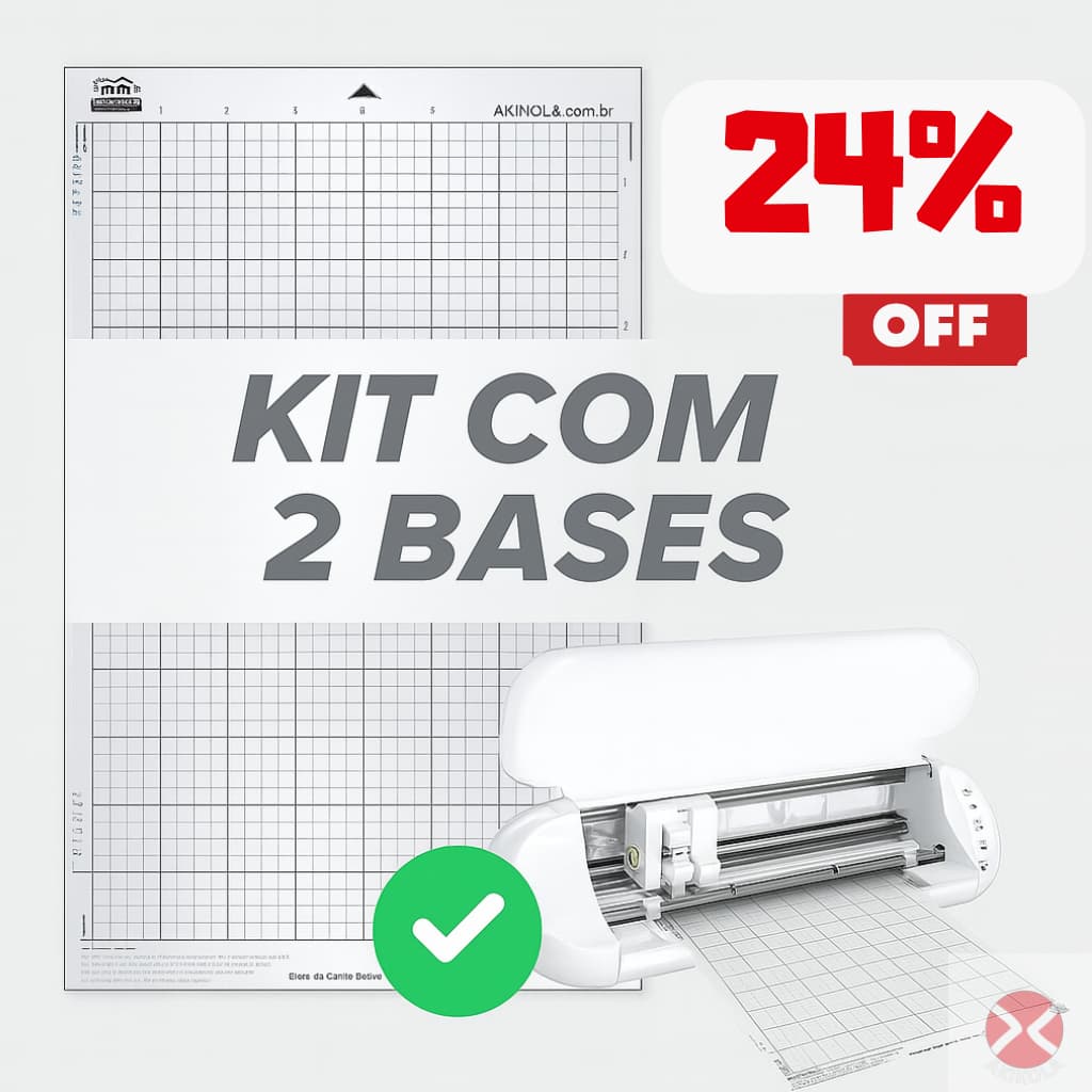 2 Bases de Corte A4 Compatível Silhouette Portrait 1,2,3  - Alta Rigidez Com Cola - Cameo