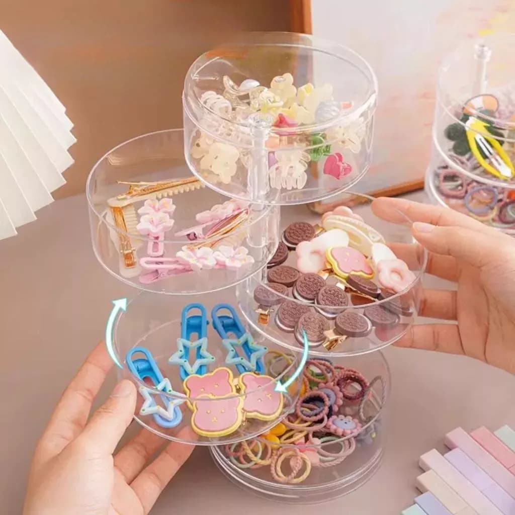 Porta Joia Com 5 Andares Organizador  Bijuterias Laços Anel Brincos Pulseiras Acrílico Penteadeira