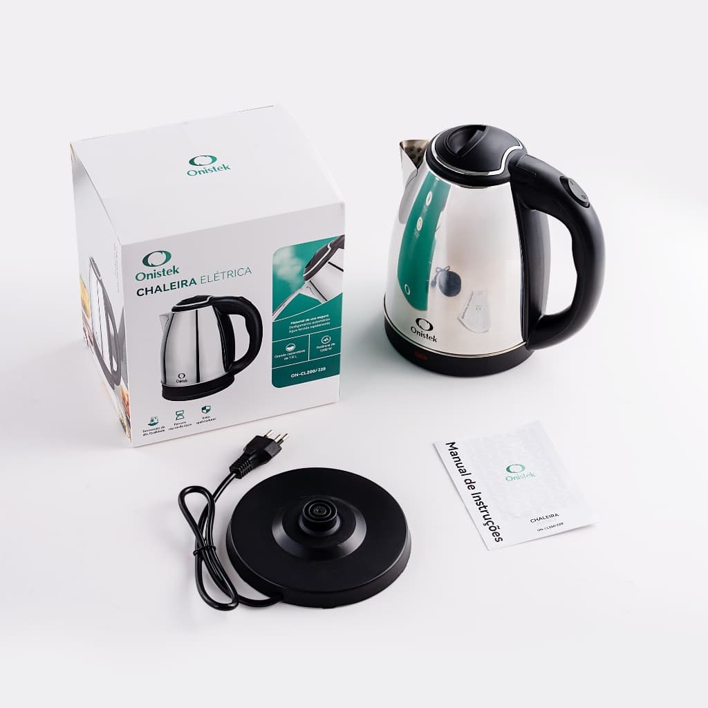 Jarra Elétrica Inox 1,8l 220v Chaleira Elétrica Cor Preto 220v