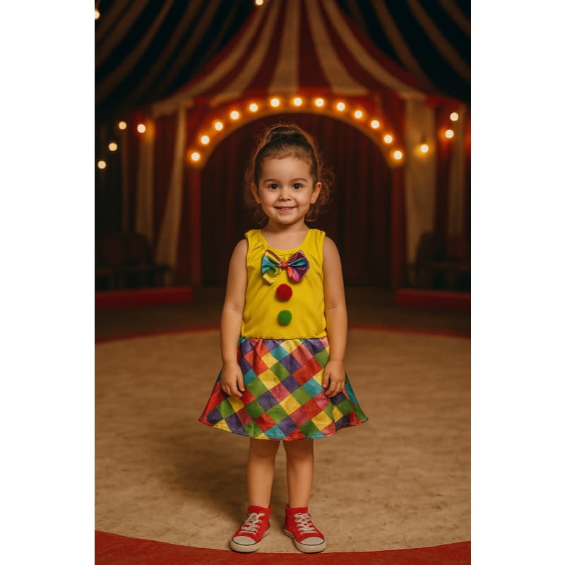 FANTASIA INFANTIL PALHACINHA MENINAS ANIVERÁRIOS FESTAS CARNAVAL