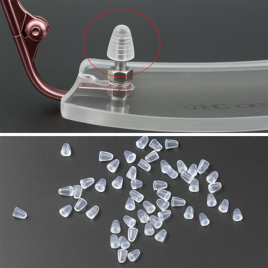 100 Unidades Protetor de Porca para Reparo de Óculos / silicone / capacete