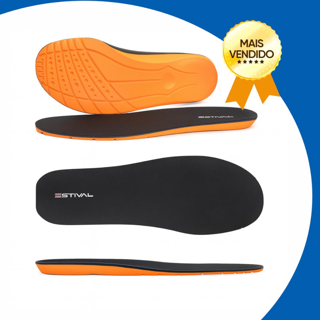 Palmilha Ortopédica Anatômica em Gel PU Confortável Anti-Impacto para Uso Diário
