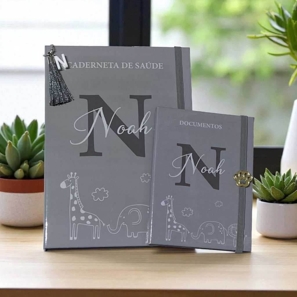 KIT capa Dura para caderneta de Vacina + Porta documentos/certidão de nascimento PEQUENA