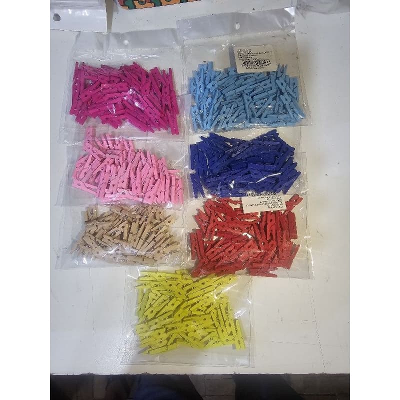 100 Mini pregador / Mini prendedor 2,5cm de madeira