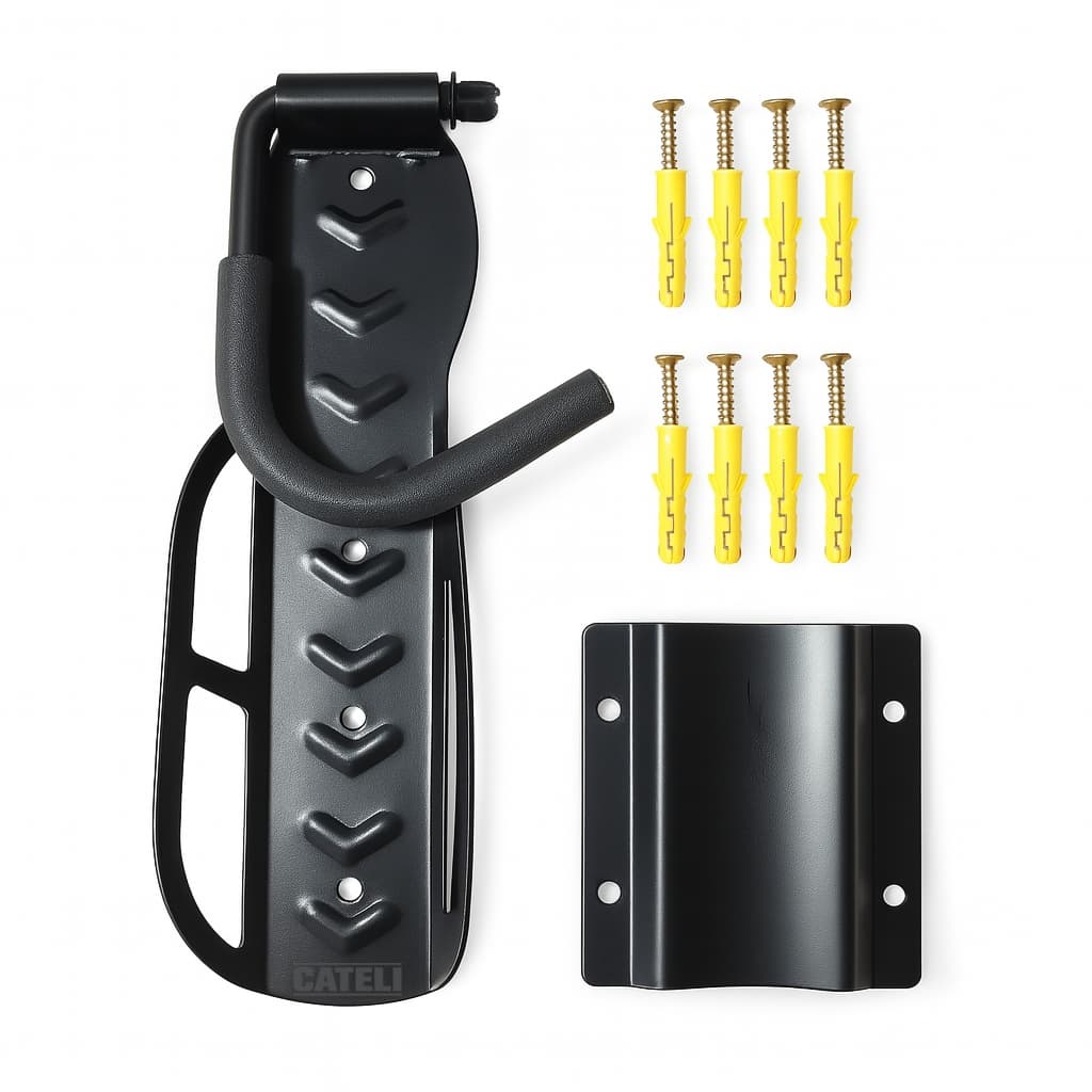 Suporte De Parede Para Bicicleta Resistente + Apoio Pneu Traseiro Gancho Para Pendurar Bike Revestido Original