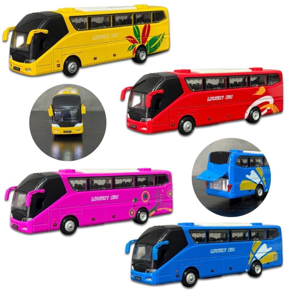 Miniatura Ônibus Coleção Metal - Com Som E Luz