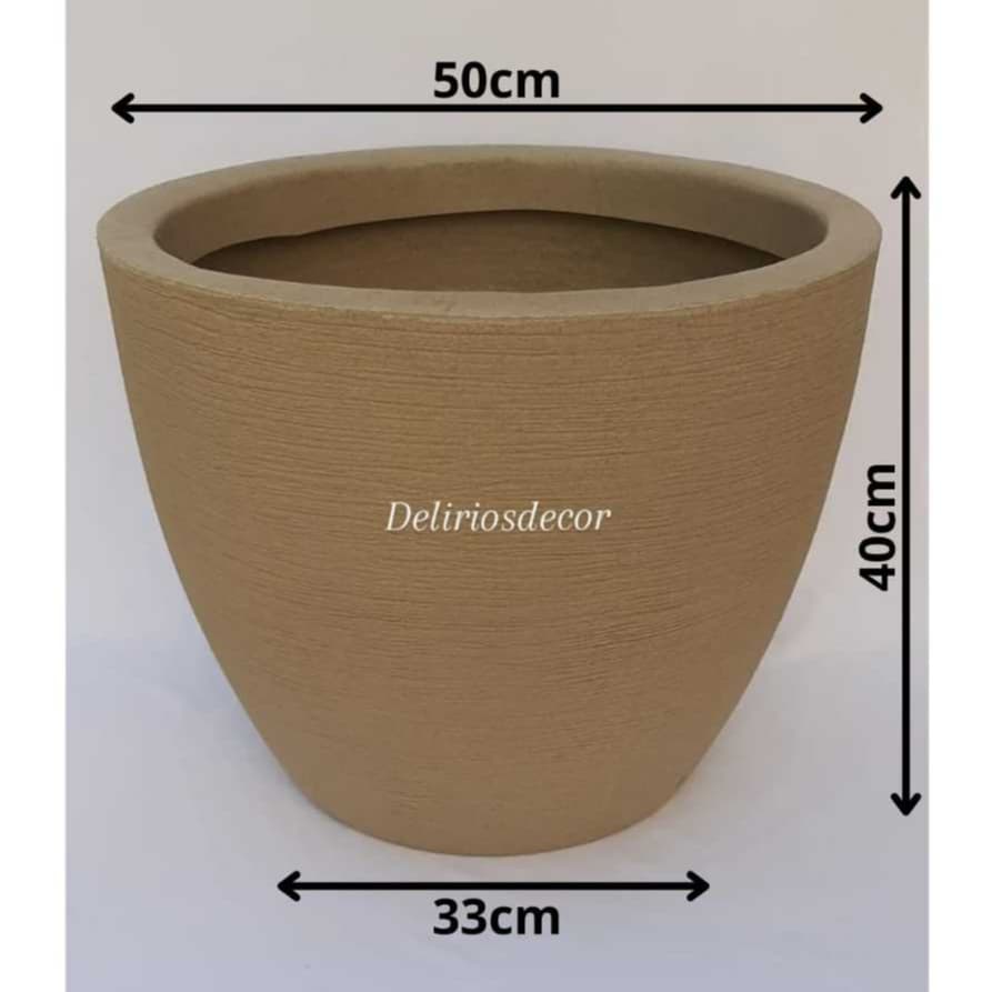 Vaso para  planta  e flores  porte media e grande ,Decorativo Reciclável em Polietileno, Redondo Texturado código 75