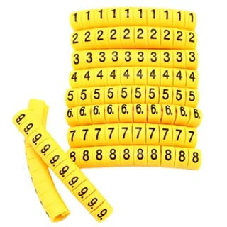 Kit 500 Peças Anilha Identificador Marcador Cabos Fios de 0,75 A 2,5mm Ec-0 Numerados do 0a9