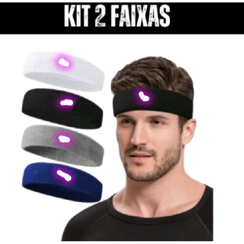 Kit com 5 Faixas esportiva ant. transpiraste Sortidas