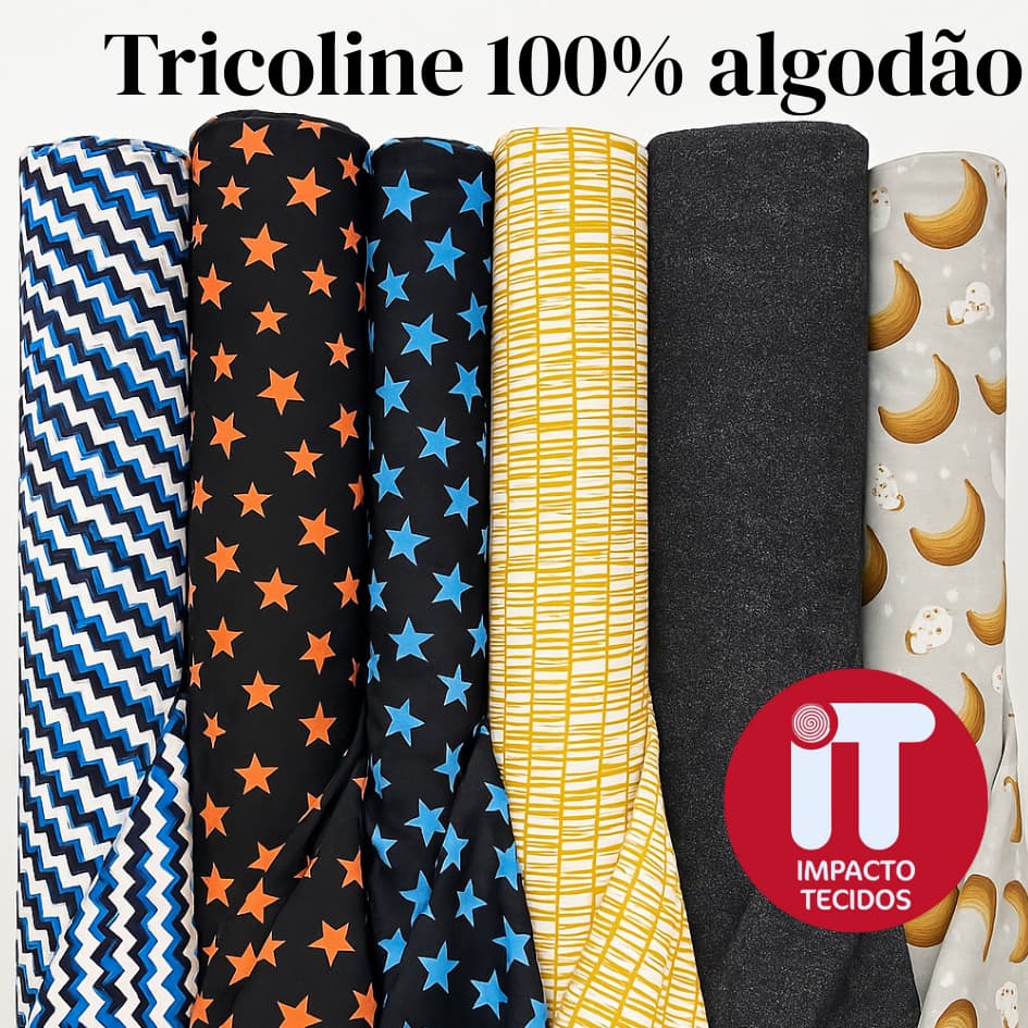 Tecido Tricoline 100% Algodão 50cm x 1,50 (Est 134 a 188)