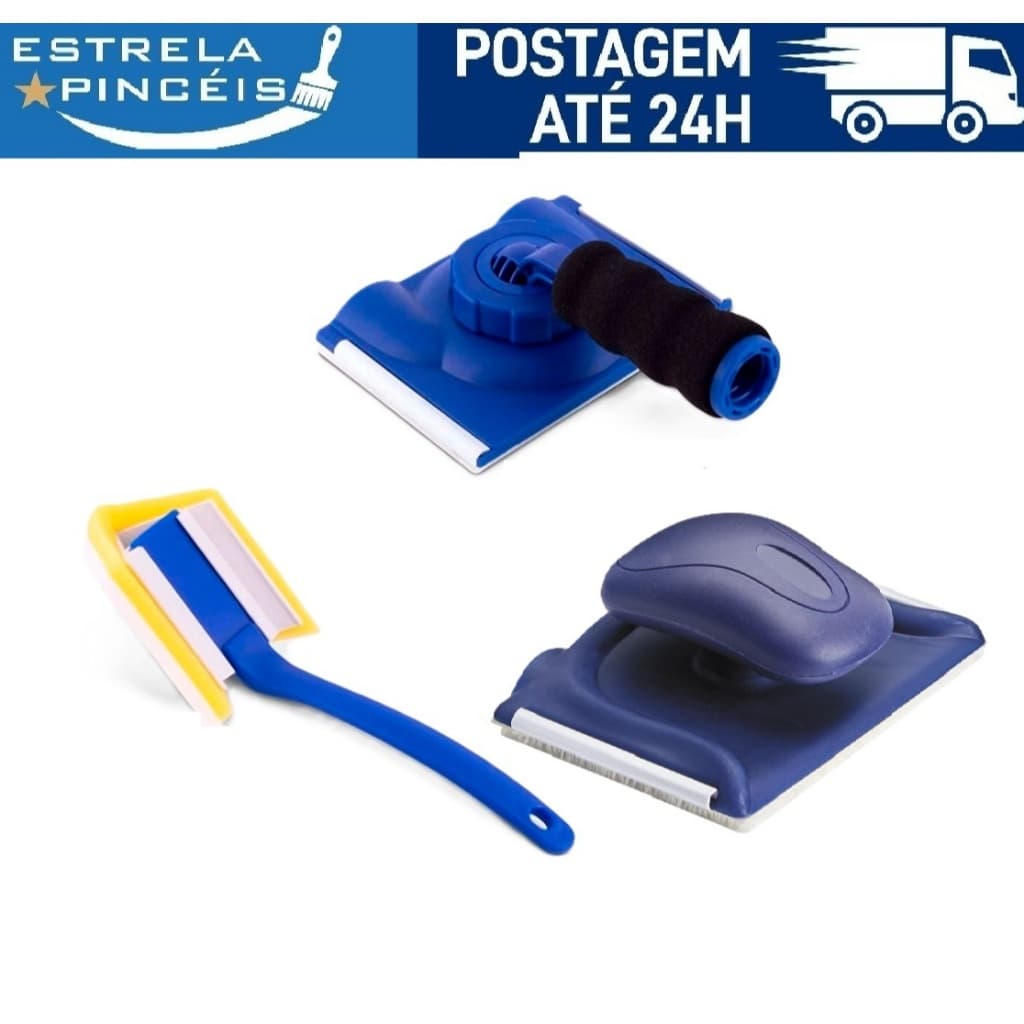 Pad para Recortes e Acabamento em Pinturas Sem Cabo, de Canto, Com Cabo, Refil - Rolo - Unidade