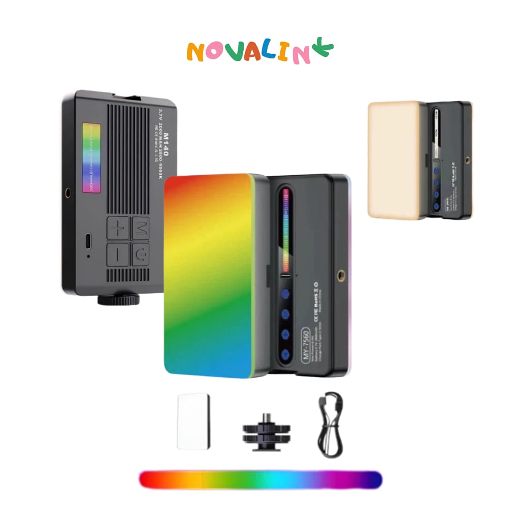 Mini Luz de Preenchimento Portátil – RGB ou Branca para Celular, Câmera, Selfie e Vlog