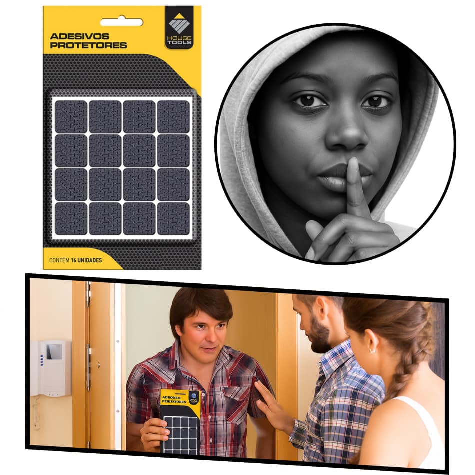 Protetor Antiderrapante para Móveis com 16 Unidades EVA para Evitam que o objeto arranhe a parede