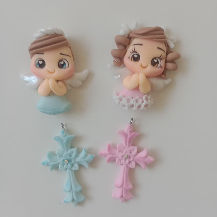 Entremeio personalizado para Terço em Biscuit 👼😇