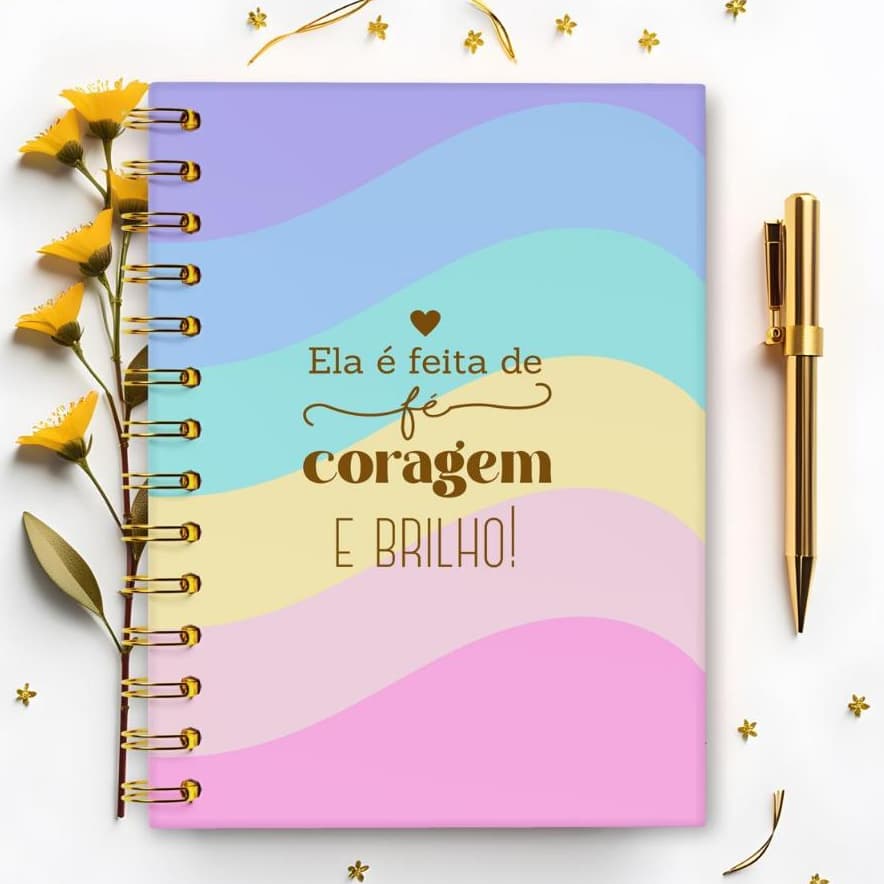 Caderno com frase Motivacional capa dura - A5
