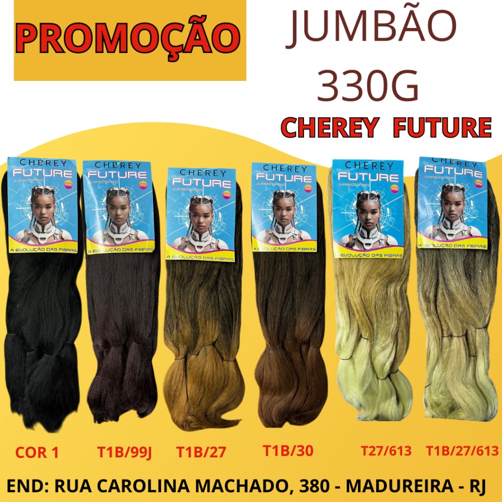 Cabelo Jumbo Jumbão 330gramas para tranças Cherey Future