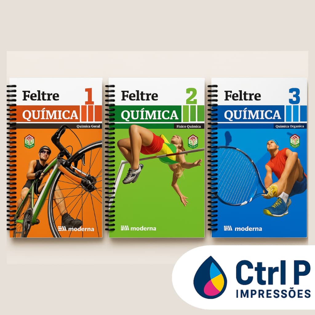 Coleção Química Feltre + RESOLUÇÃO, Tamanho A5, APOSTILA IMPRESSÃO COLORIDA