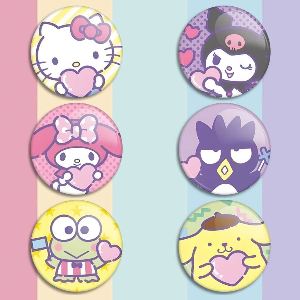 Kit 6 botons Hello Kitty fofos pastel, broche hello kitty, buttons, pins