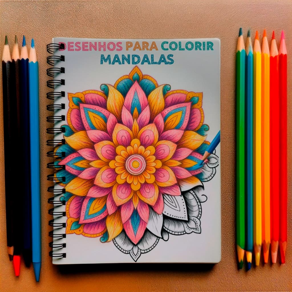 Livro de Colorir Adulto 100 Mandalas A4 – Arteterapia Relaxante, Antiestresse, Criativo