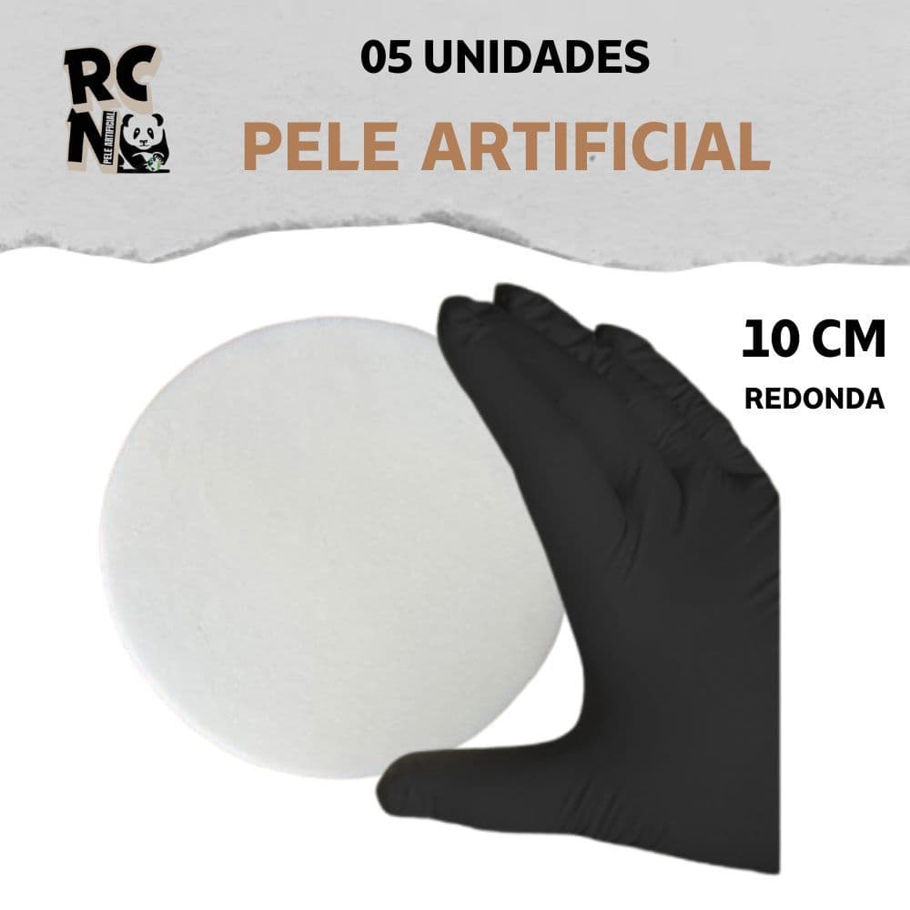 Kit 05 pele artificial para treino de tatuagem 10 CM, treino de tattoo e micropgmentação