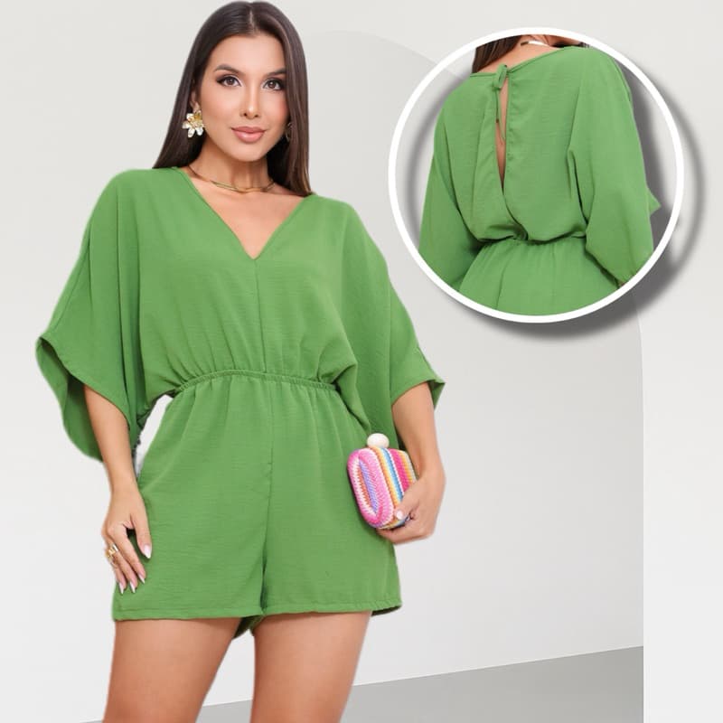 MACAQUINHO FEMININO  DUNA SOLTINHO MACAÇÃO CURTO LUXO AMARRA NAS COSTA