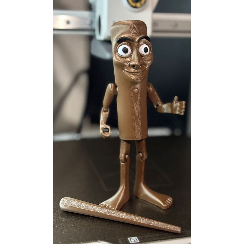 Tung Tung Tung Sahur articulado com bastão - 15cm - BRAINROT Impressão 3D