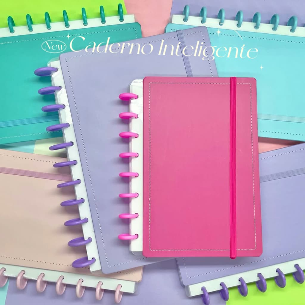 Caderno Inteligente A5/B5 Capa Dura Pautado  80 Folhas Caderno Diário Agenda Planner