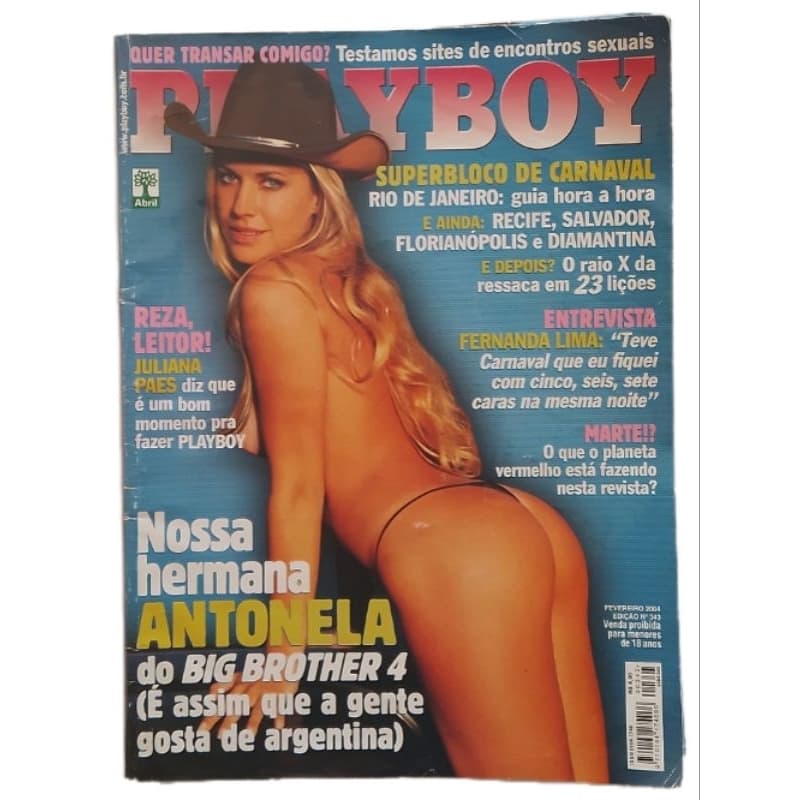 Playboy - Nossa Hermana Antonela de BBB4 + Revista Porno +Adulto