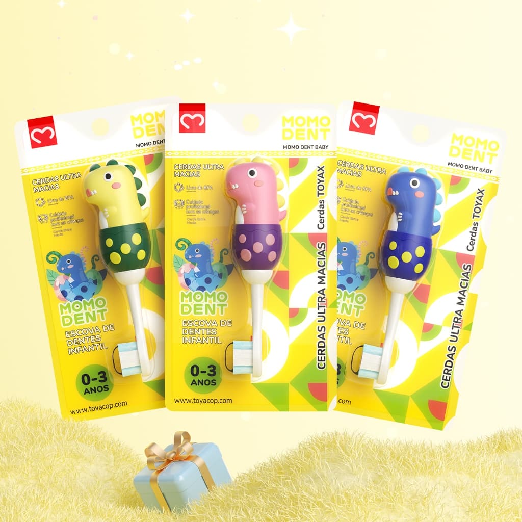MOMODENT Escova Dental Infantil de Dinossauro
