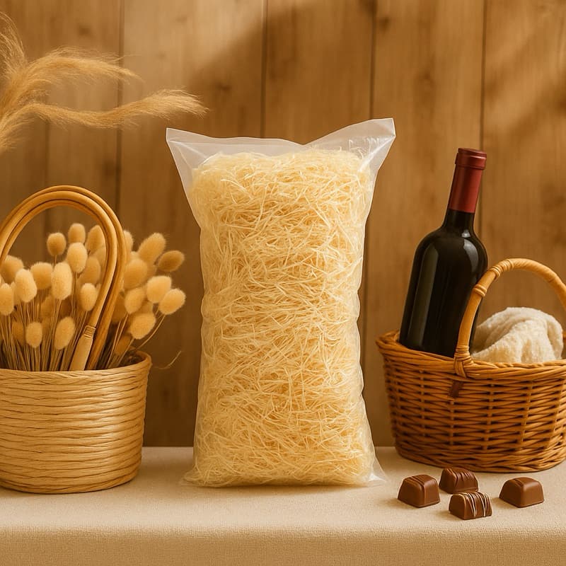 Palha fina decorativa para cestas convites decoração 40g á 1kg