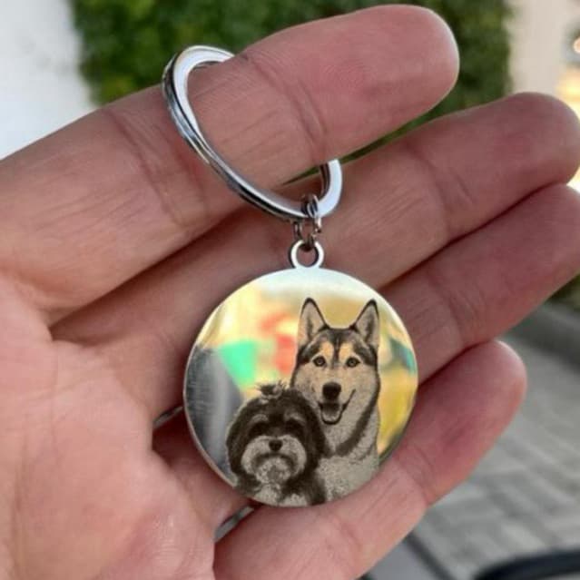 Chaveiro Foto Gravação Ultra Realista Inoxidável