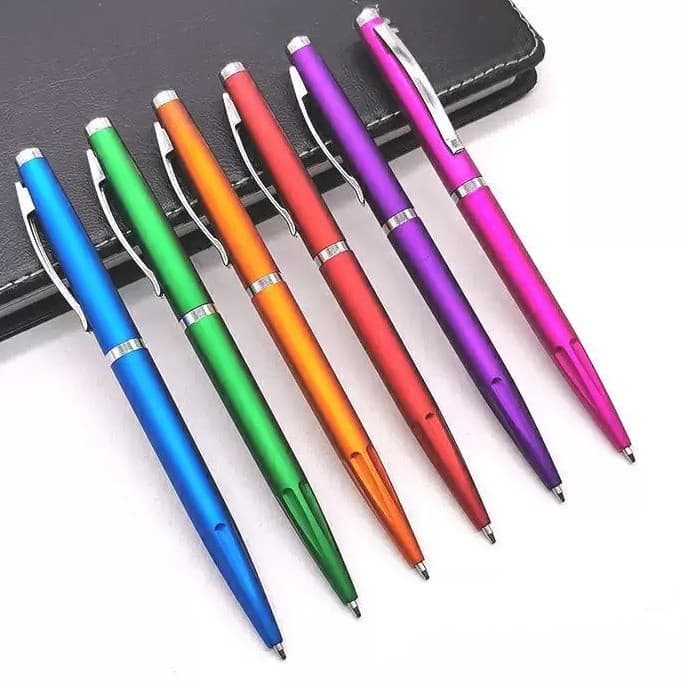 Kit 10/20/30/50 Und Esferográficas de Torção – Corpo Plástico Com Clip Metálico - 608