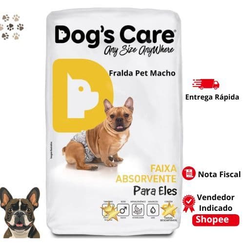 Fralda Para Cachorro Macho -pacotes  12 unidades, M,G e GG, descartável e Higiênica envio imediato