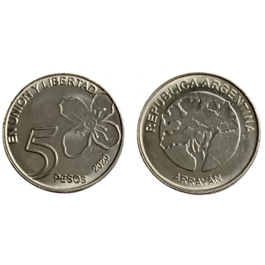 5 Pesos 2020 SOB/FE Argentina América Ø.23mm UC# 2