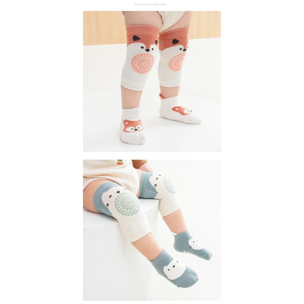 Kit 03 Pares de Joelheira Protetor Joelho Infantil Antiderrapante para Bebê Engatinhar Proteção