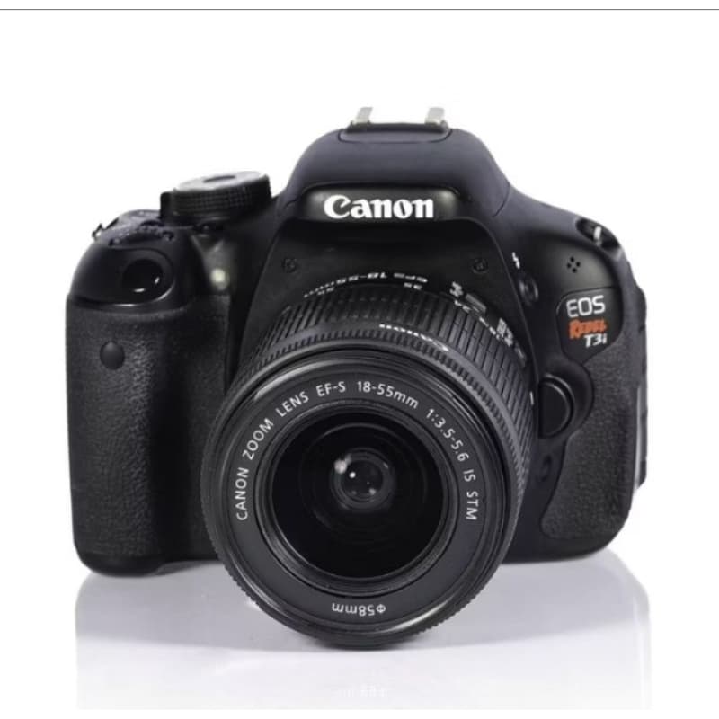 Canon t3i Rebel + lente 18-55 + alça l 13 mil fotos + faca