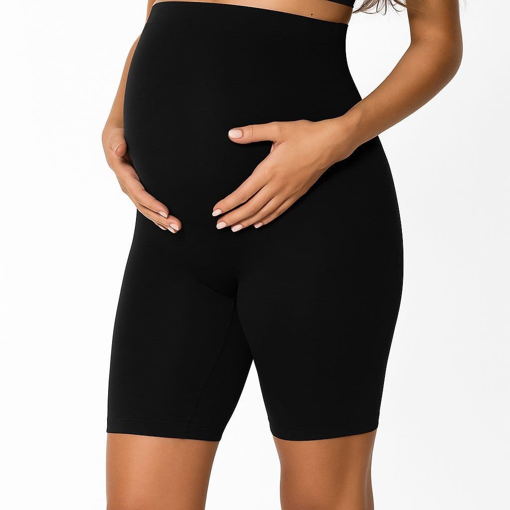 Short Bermuda Legging Gestante Gravida Cós Alto Confortável Maternidade Gestação Feminina