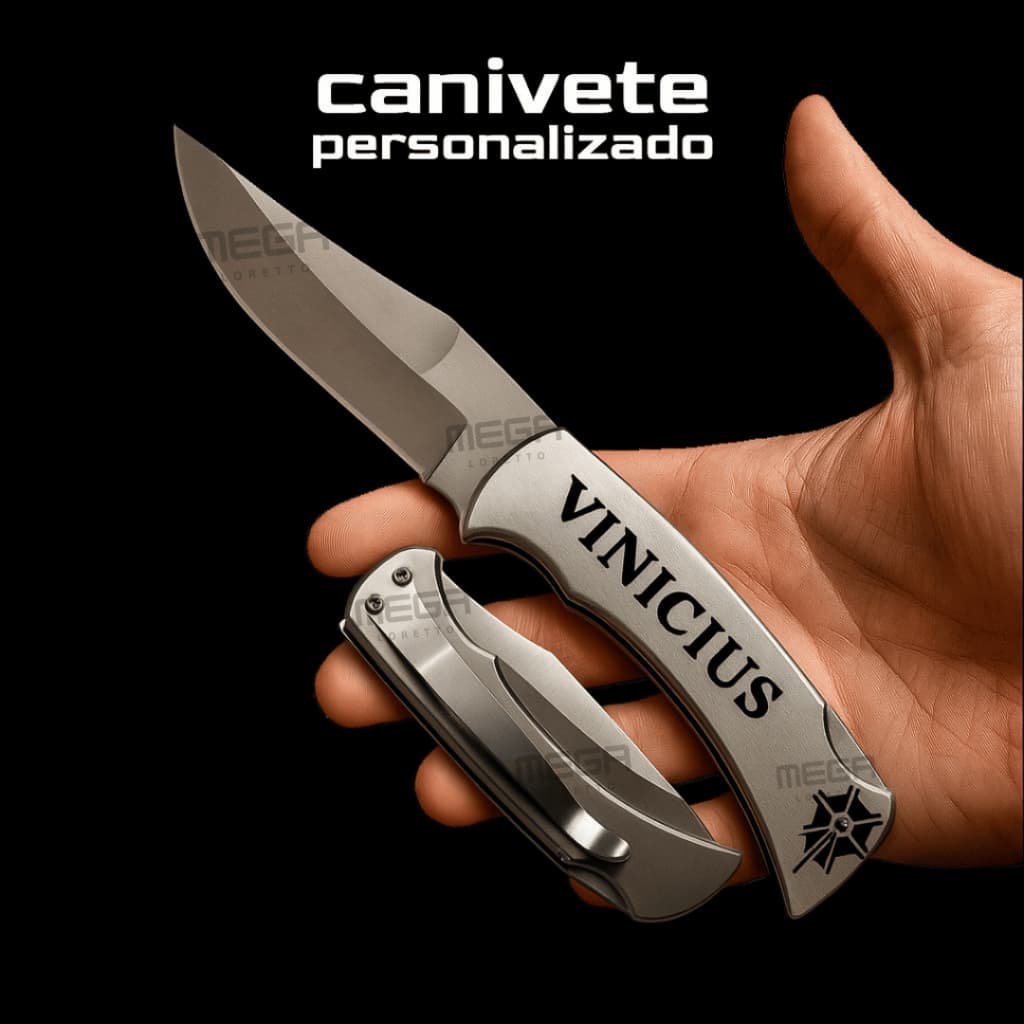 Canivete Personalizado com  Nome Lâmina Afiada Canivete de qualidade