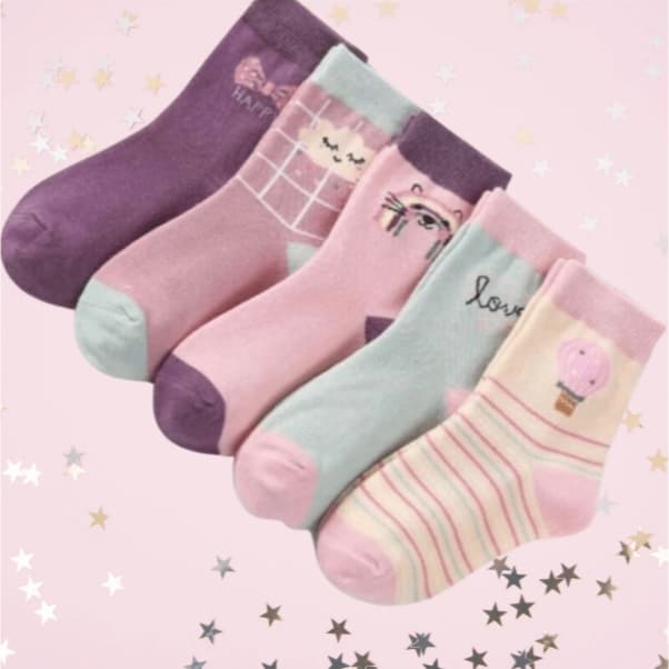 Kit 18 Pares Meia Infantil Estampadinha\lisa menina de criança 2 a 10 Anos