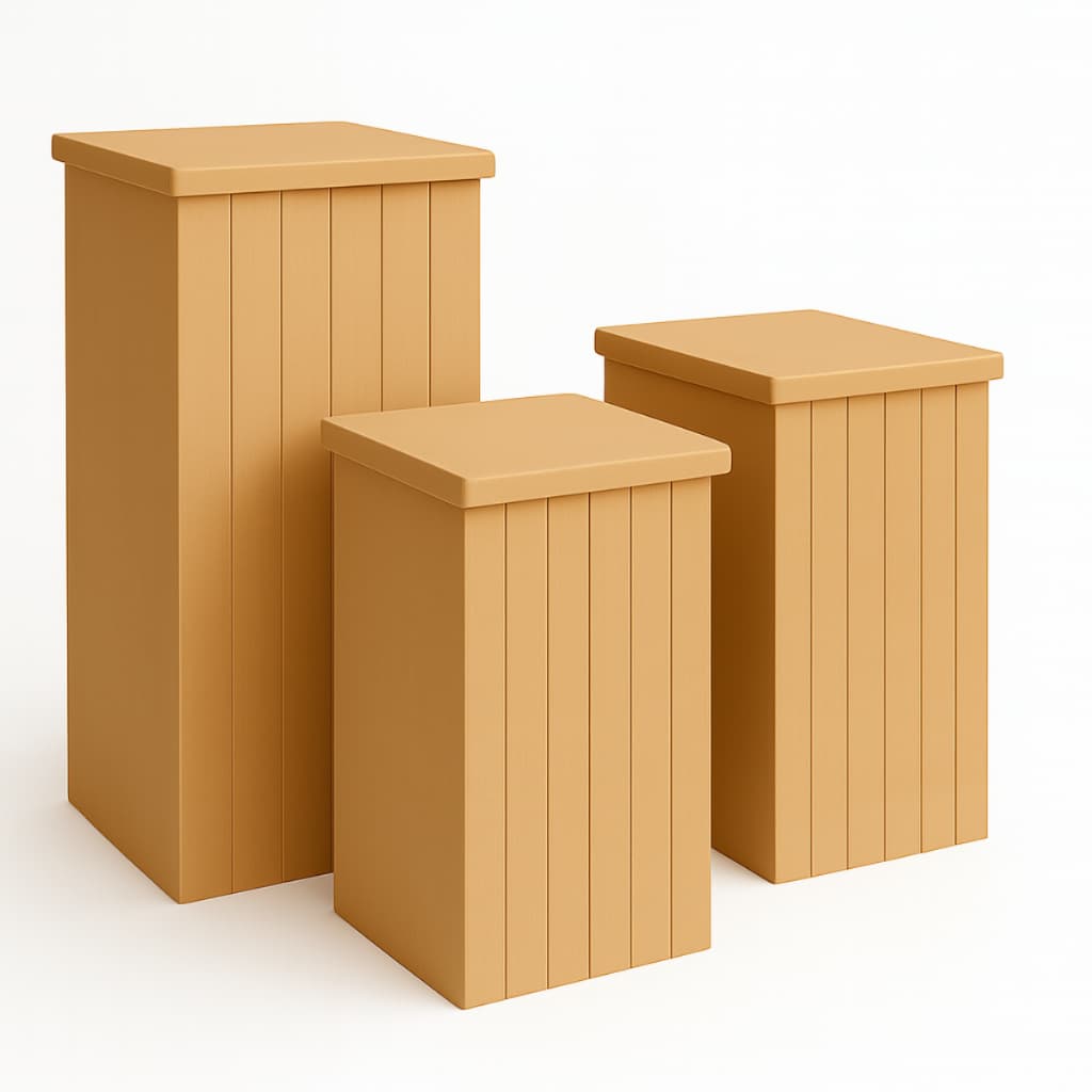 Kit Trio Mesa Fake MDF para Decoração de Festa Conjunto Desmontável e Prático