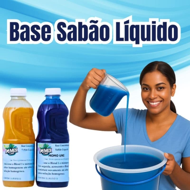 Base kit sabão líquido faz 20 litros lava roupas FÁCIL DE FAZER BLEND 1 E 2 MOMOS UNI (B.C) PREMIUM