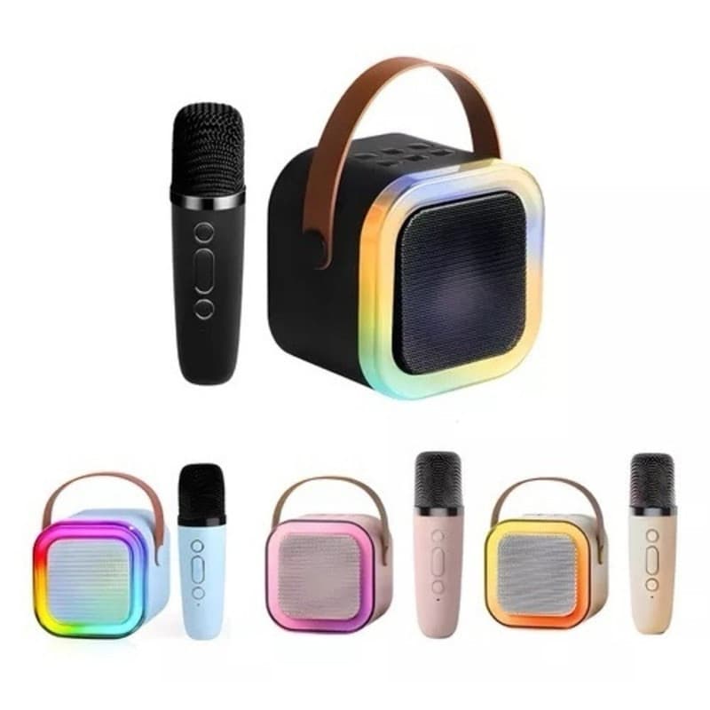 K12 Caixa de som sem fio com microfone Karaokê entretenimento familiar mini Alto-falante Bluetooth portátil