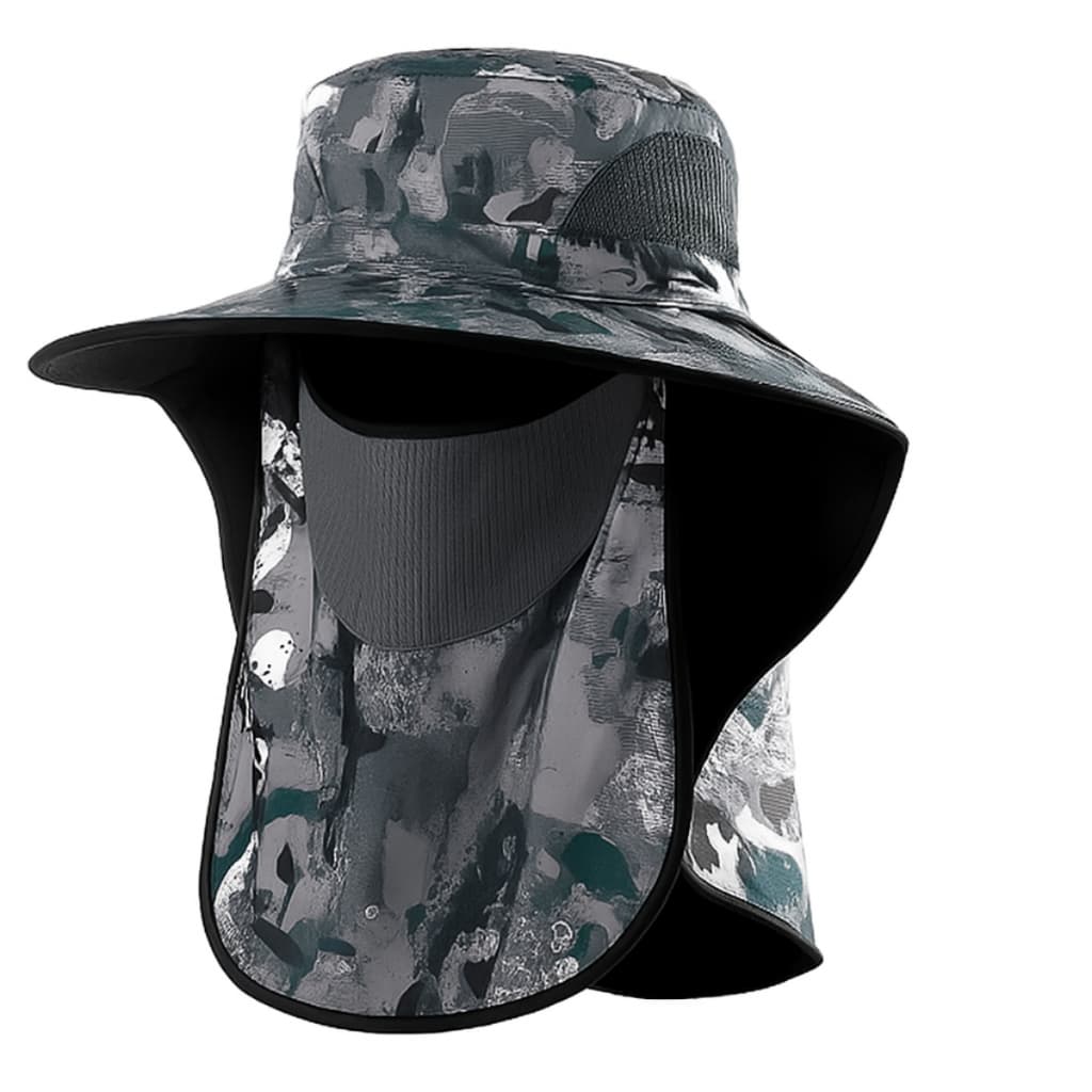 Chapéu de Pesca Camuflado Passeio Trilha Acampamento com Proteção do Sol UV