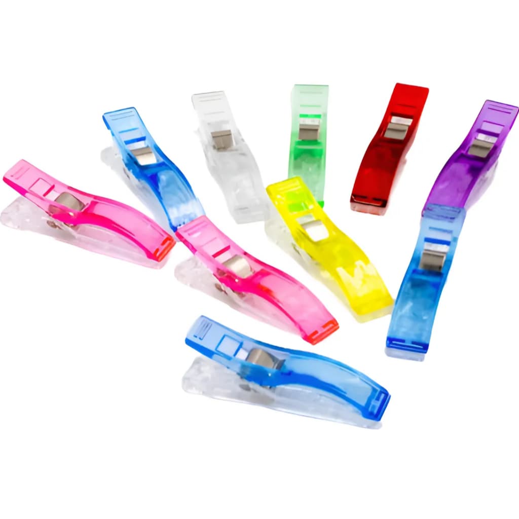 Clips Prendedor Coloridos Grande 50UN - Patchwork, quilting, artesanato e etc