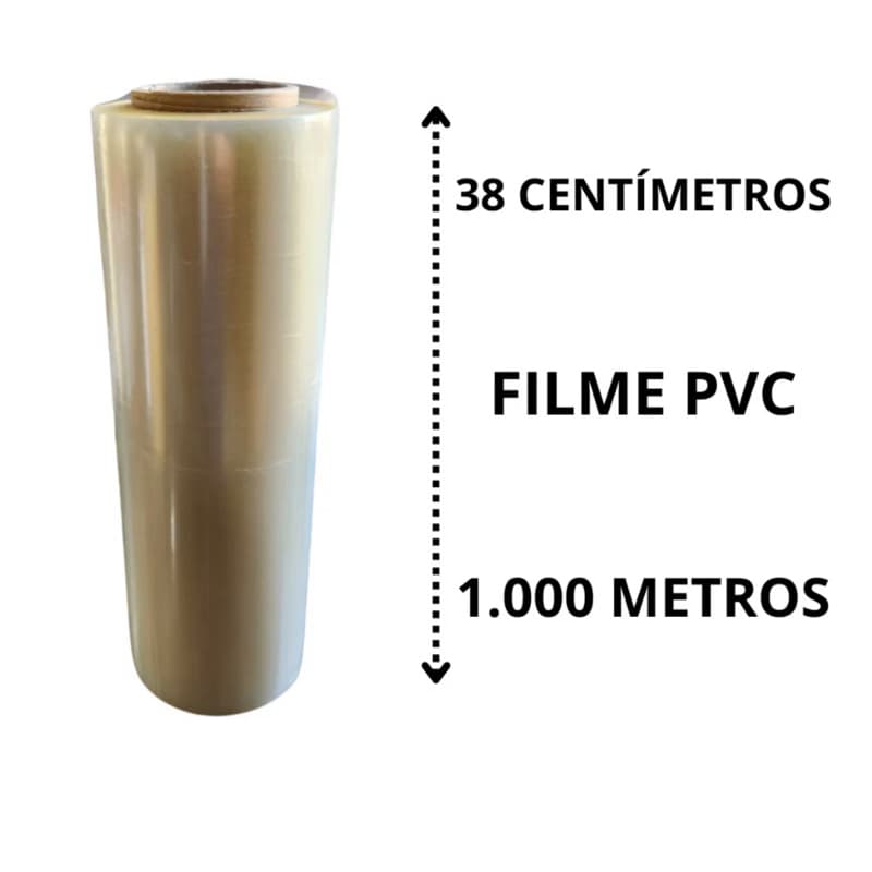 Rolo Filme PVC 1000m Plastico Esticavel Super Resistente Embalagem Alimentos