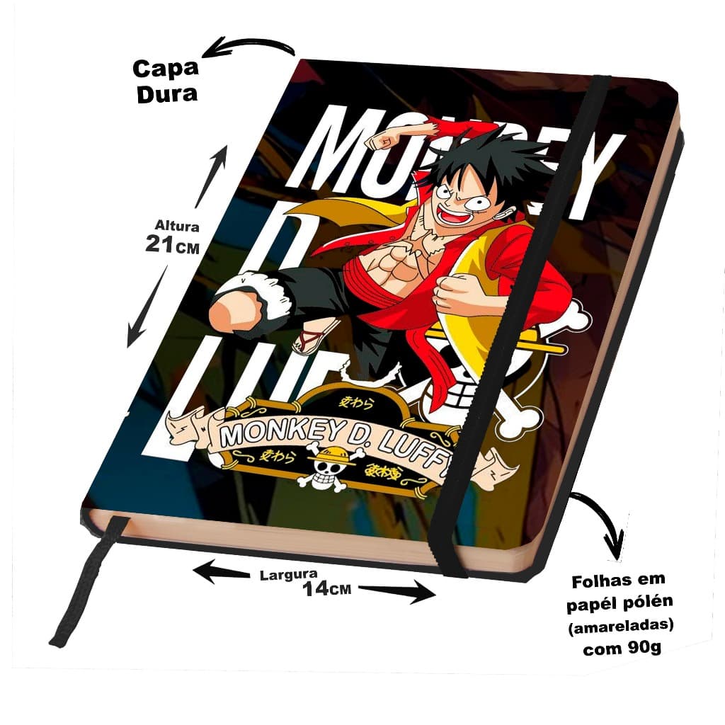 Caderno Sketchbook ONE PIECE A5 capa dura caderno de desenho